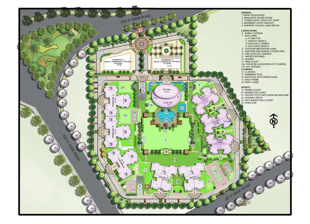 Ambika Florence Park New Chandigarh Site Layout Plan
