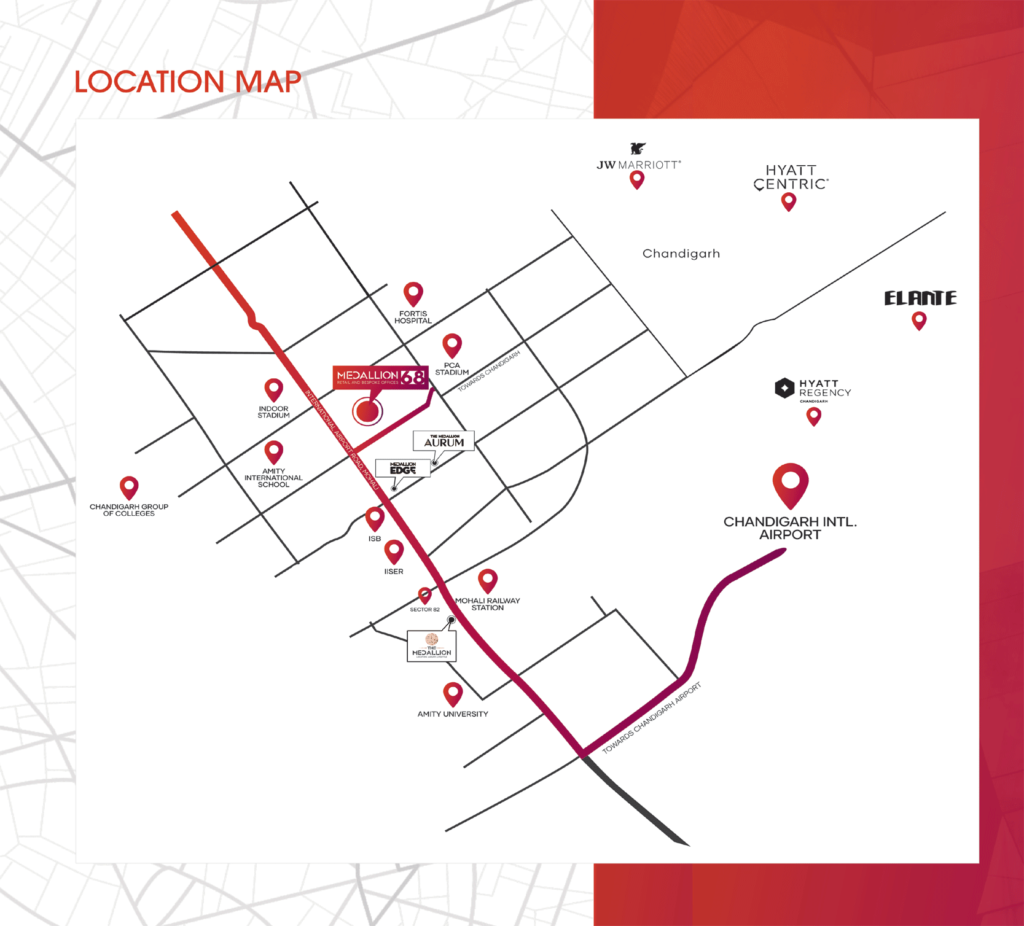 The Medallion 68 Mohali Location Map and Site Map