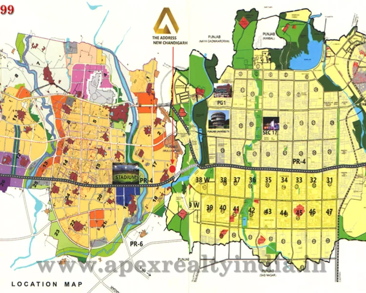 The Address location map New Chandigarh